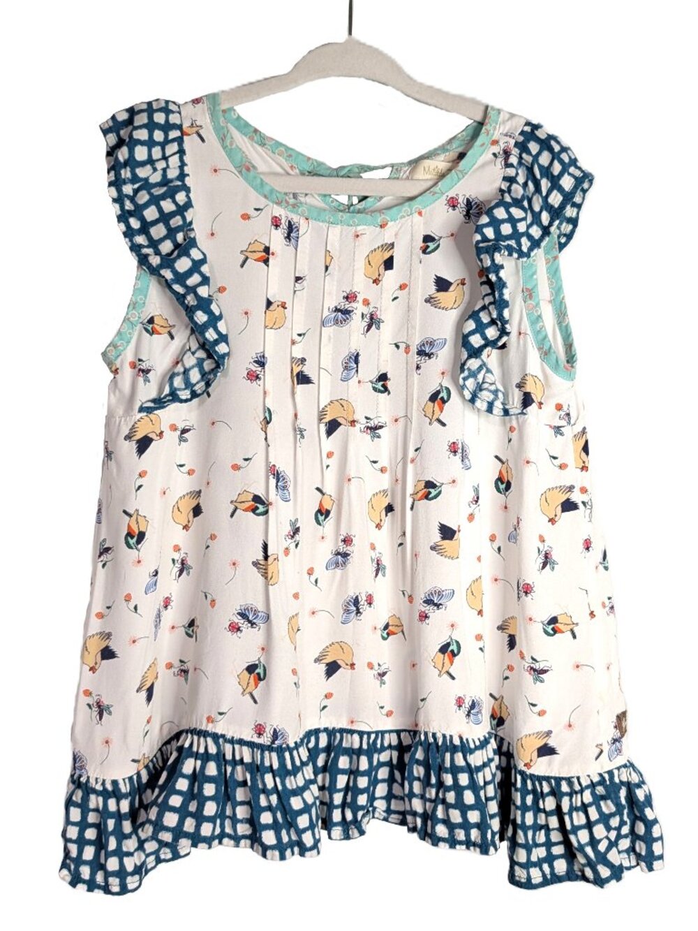Matilda Jane Birds of a Feather Lana Tunic Flutter Top Shirt Girls 6
